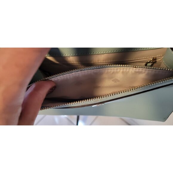 Kate Spade Purse Darcy Embroidered Top Handle Satchel Crossbody aphrodite green - Picture 9 of 16